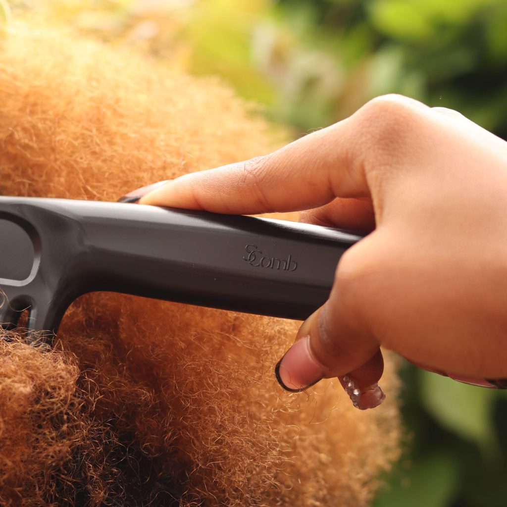 SComb Super-Elite 2 In 1 Detangler Comb - Black/Black