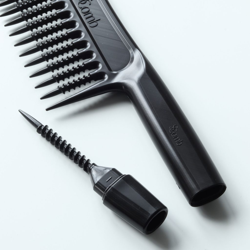 SComb Super-Elite 2 In 1 Detangler Comb - Black/Black